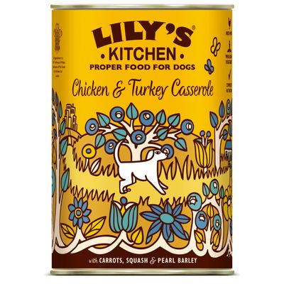 Lily's Kitchen kurczak, indyk adult 400 g × 6