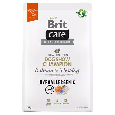 Brit Care Hypoallergenic Show Champion łosoś, śledź adult 3 kg × 2