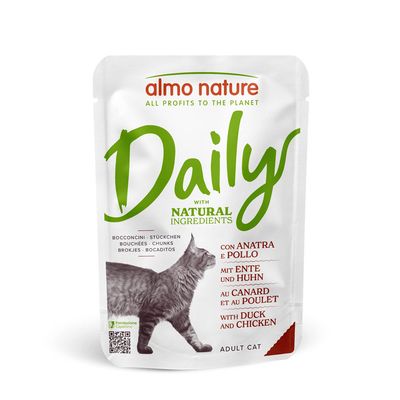 Almo Nature Daily kaczka, kurczak w bulionie adult 70 g × 24