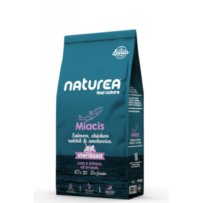 Naturea Miacis Sterilised królik, kurczak, sardynka, łosoś kitten 1,6 kg