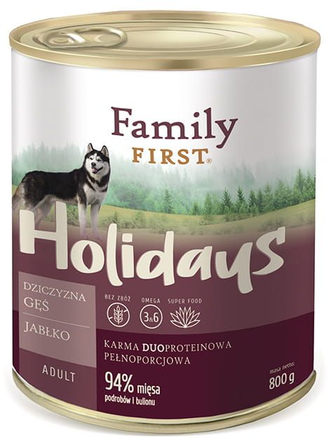 Family First Holidays dziczyzna, gęś adult 800 g
