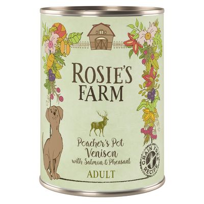 Rosie's Farm dziczyzna, bażant, łosoś adult 400 g × 12