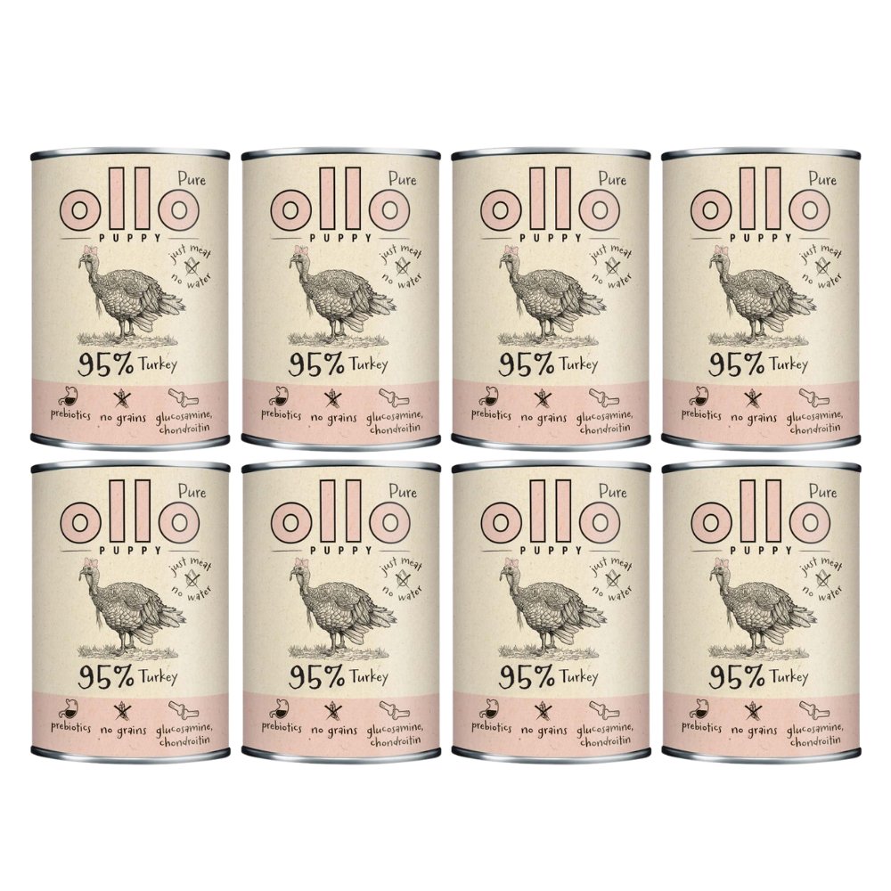 Ollo Pure indyk puppy 400 g × 8