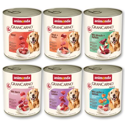 Animonda GranCarno Original jagnięcina, jeleń, kurczak, wołowina, łosoś adult 800 g × 6