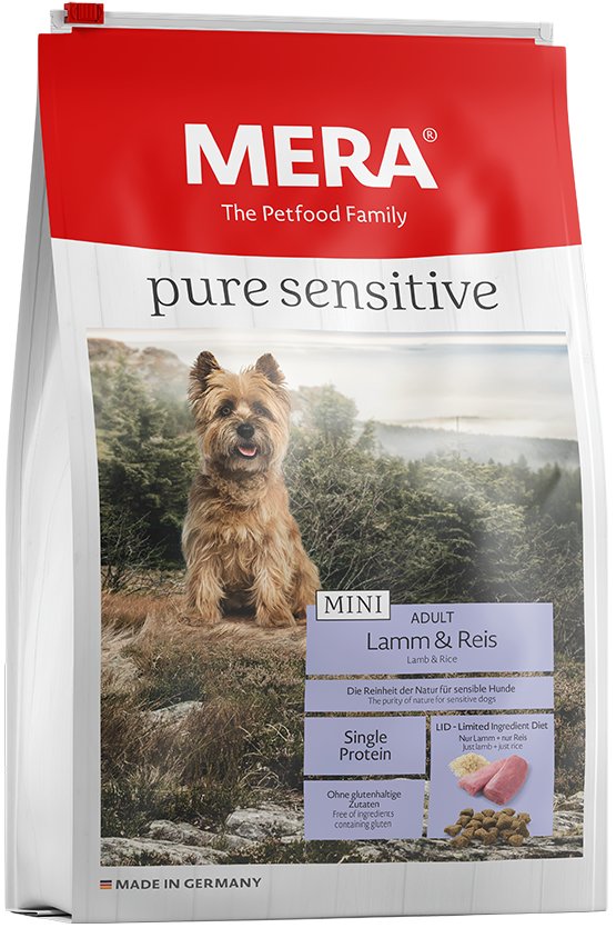 MERA Pure Sensitive jagnięcina z ryżem adult małe rasy 4 kg