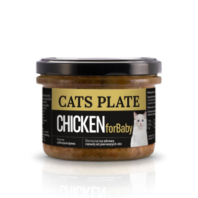 Cats Plate kurczak kawałki kitten 180 g