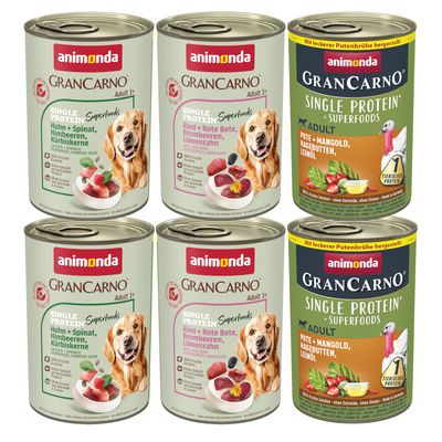Animonda GranCarno indyk, kurczak, wołowina adult 400 g × 6