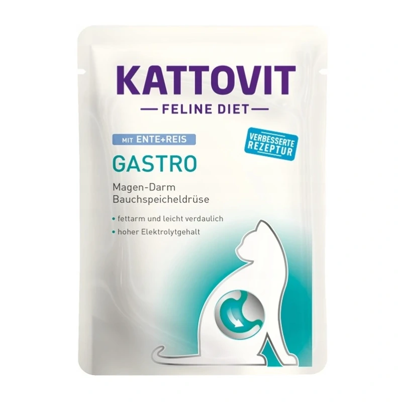Kattovit Feline Diet Digestive kaczka z ryżem 85 g