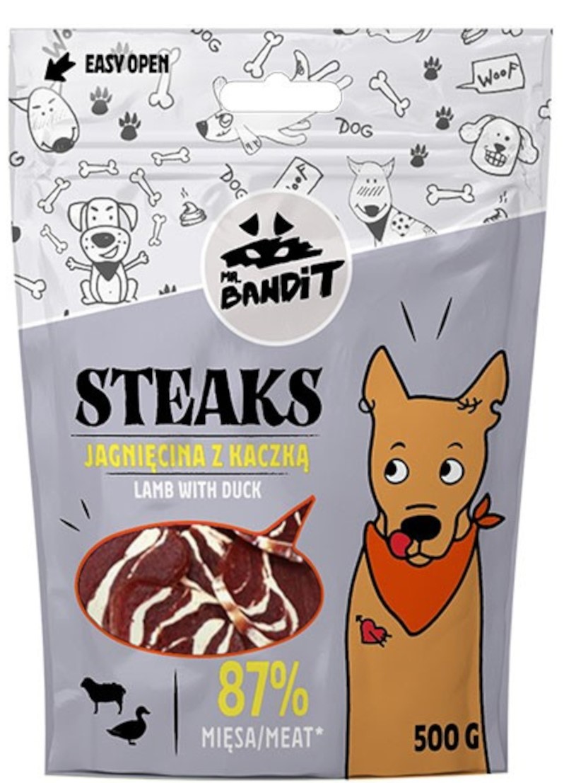 Mr. Bandit Steaks jagnięcina, kaczka 500 g