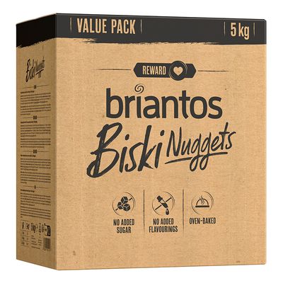 Briantos Biski Nuggets drób, ser, łosoś 5 kg × 2