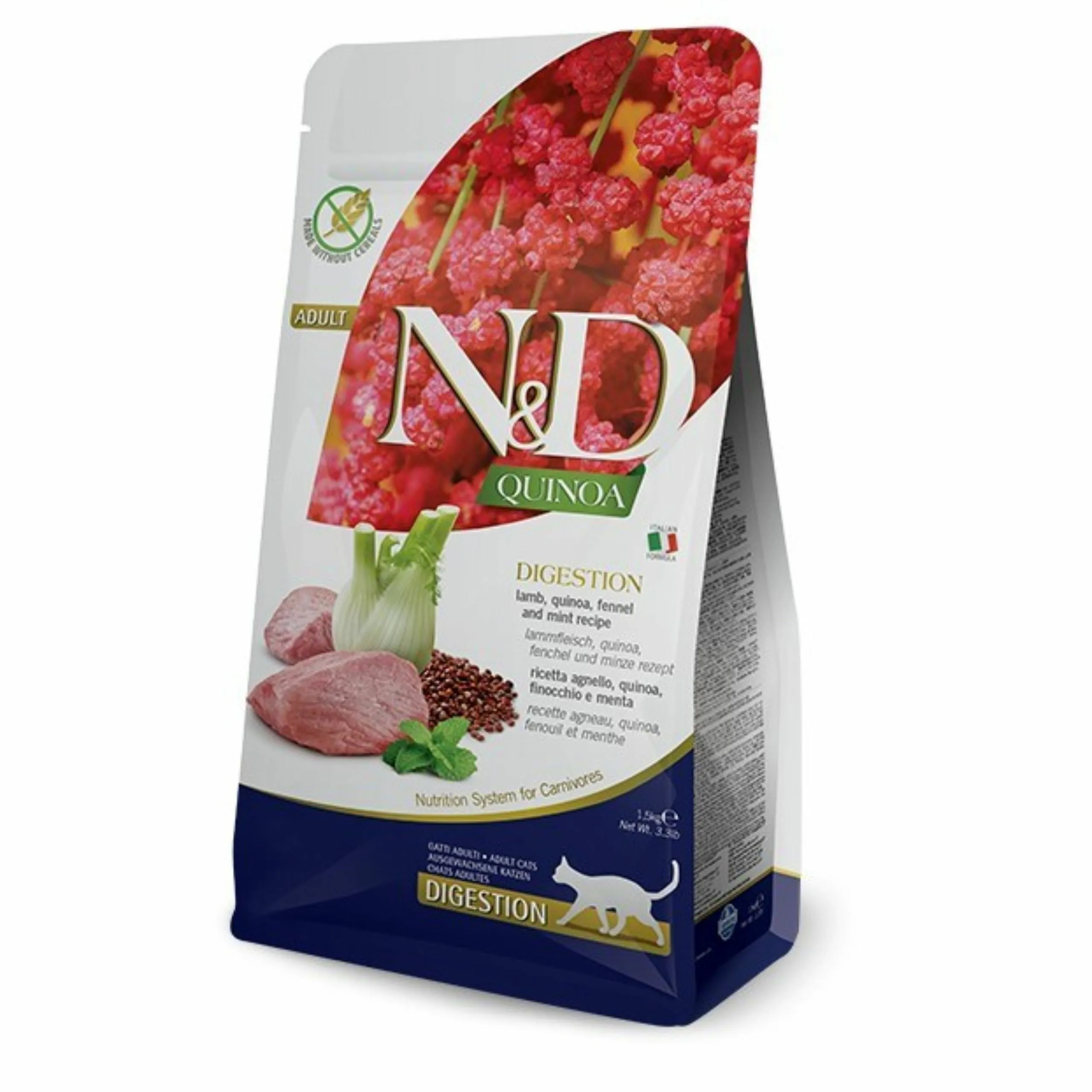 Farmina N&D Quinoa Digestive jagnięcina z quinoa adult 1,5 kg