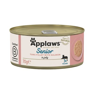 Applaws tuńczyk, łosoś w bulionie senior 70 g × 6
