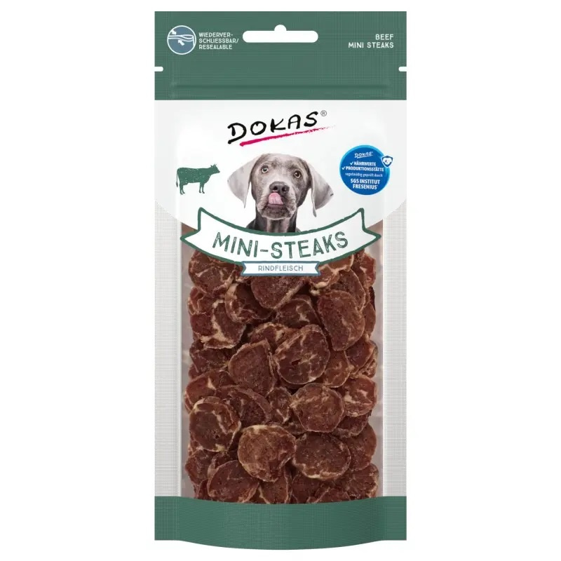 Dokas Mini Steaks wołowina małe rasy 50 g