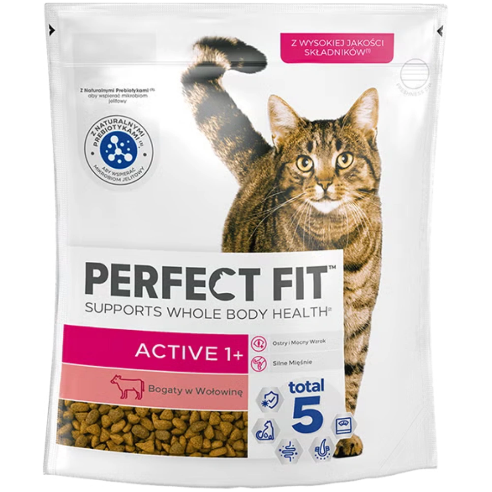 Perfect Fit Active 1+ wołowina adult 750 g