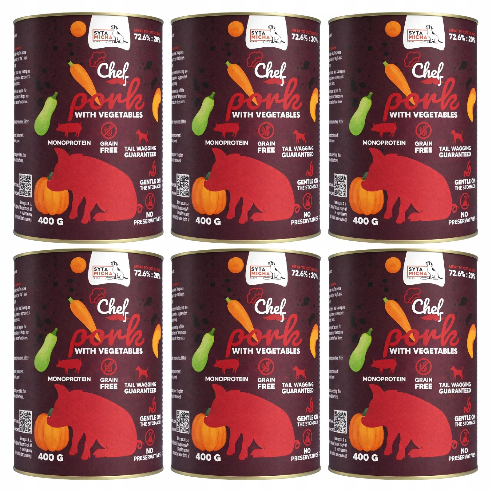 Syta Micha wieprzowina z warzywami 400 g × 6