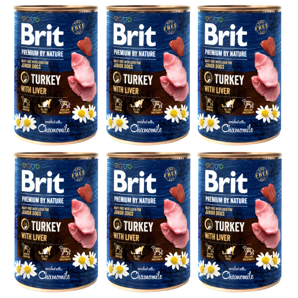 Brit By Nature indyk 400 g × 6