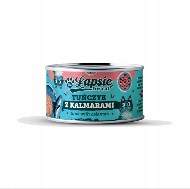 Łapsie For Cat kalmar, tuńczyk w bulionie adult 80 g