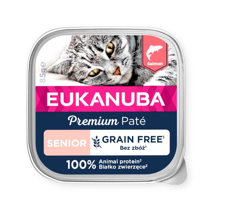 Eukanuba Grain Free łosoś pasztet senior 85 g