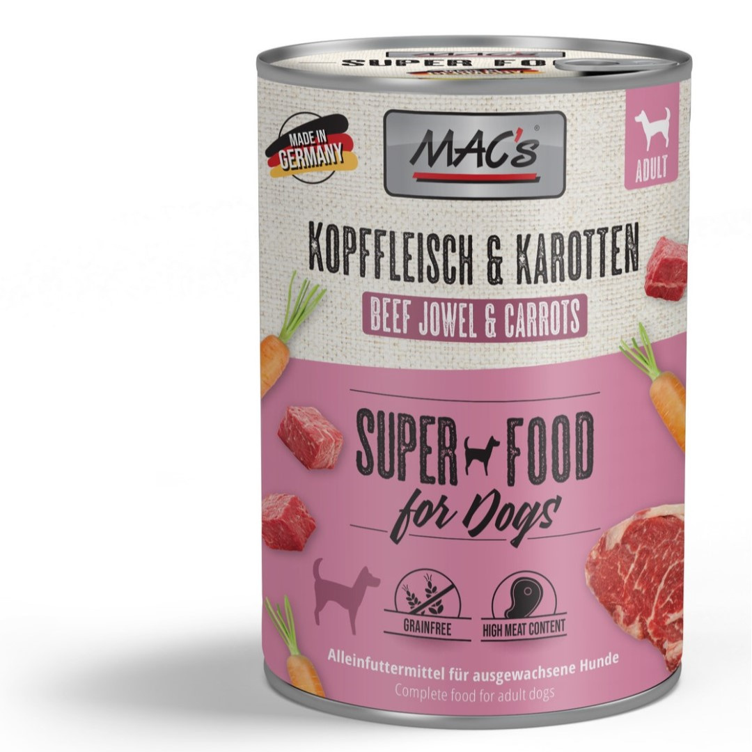 MAC's Dog głowizna wołowa z marchewką 400 g