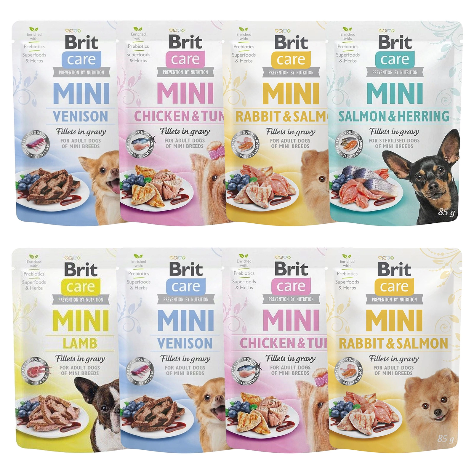 Brit Care mix smaków małe rasy 85 g × 8