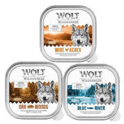 Wolf of Wilderness Monoprotein indyk, jagnięcina, wołowina adult 300 g × 6