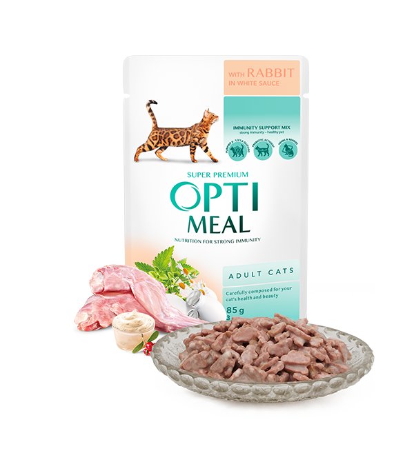 Optimeal królik w sosie adult 85 g × 12