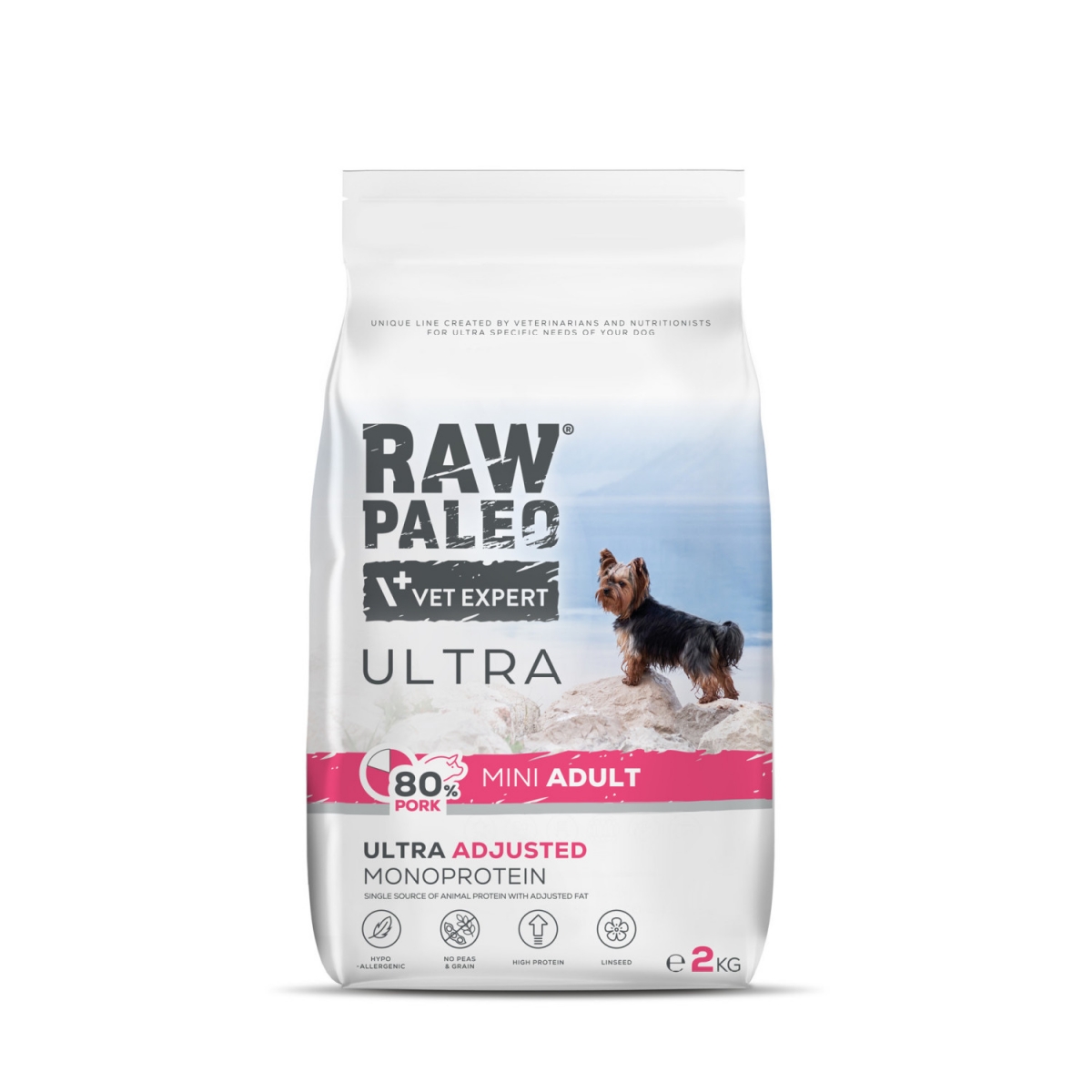 VetExpert Raw Paleo Ultra wieprzowina adult małe rasy 2 kg