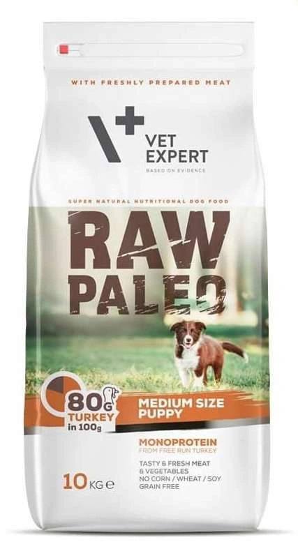 VetExpert Raw Paleo indyk puppy średnie rasy 10 kg