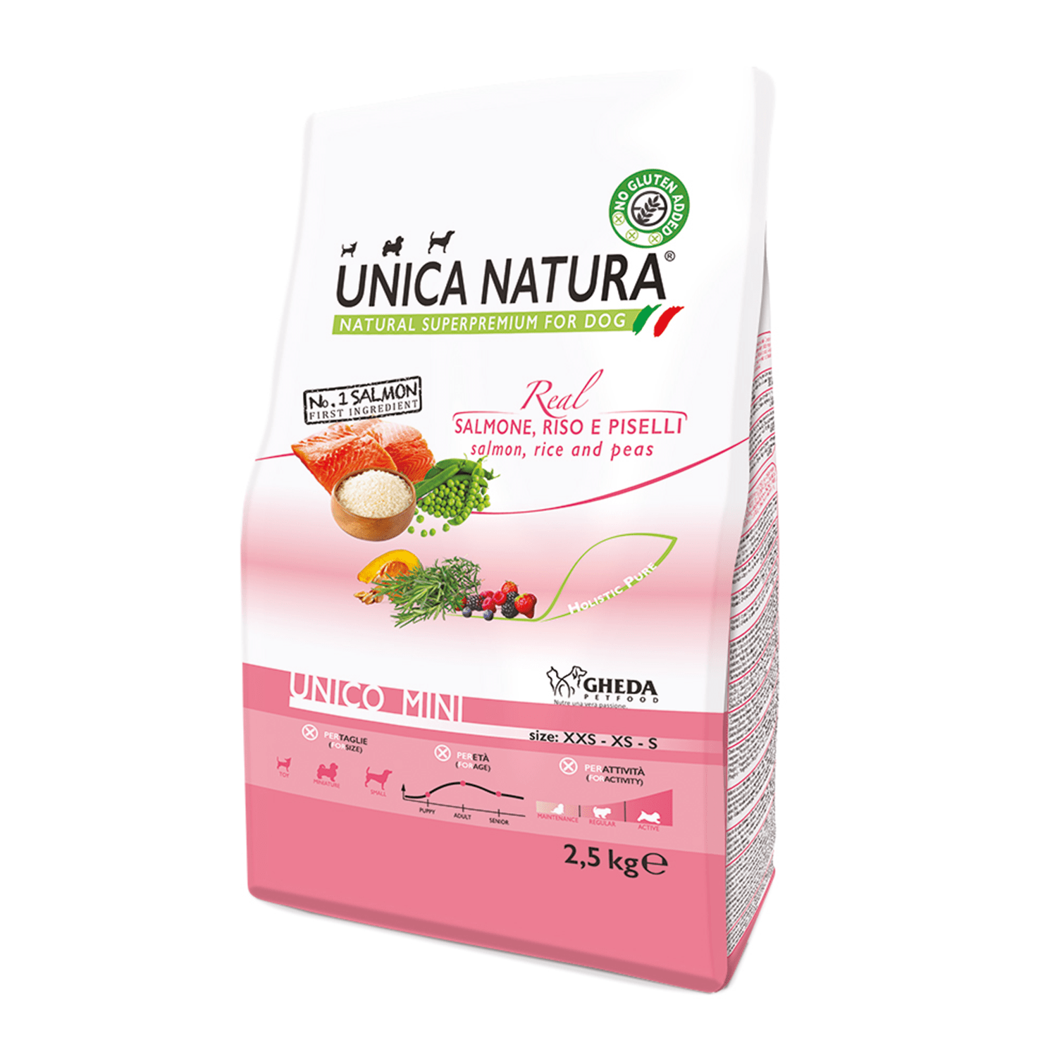 Unica Natura Unico łosoś małe rasy 2,5 kg