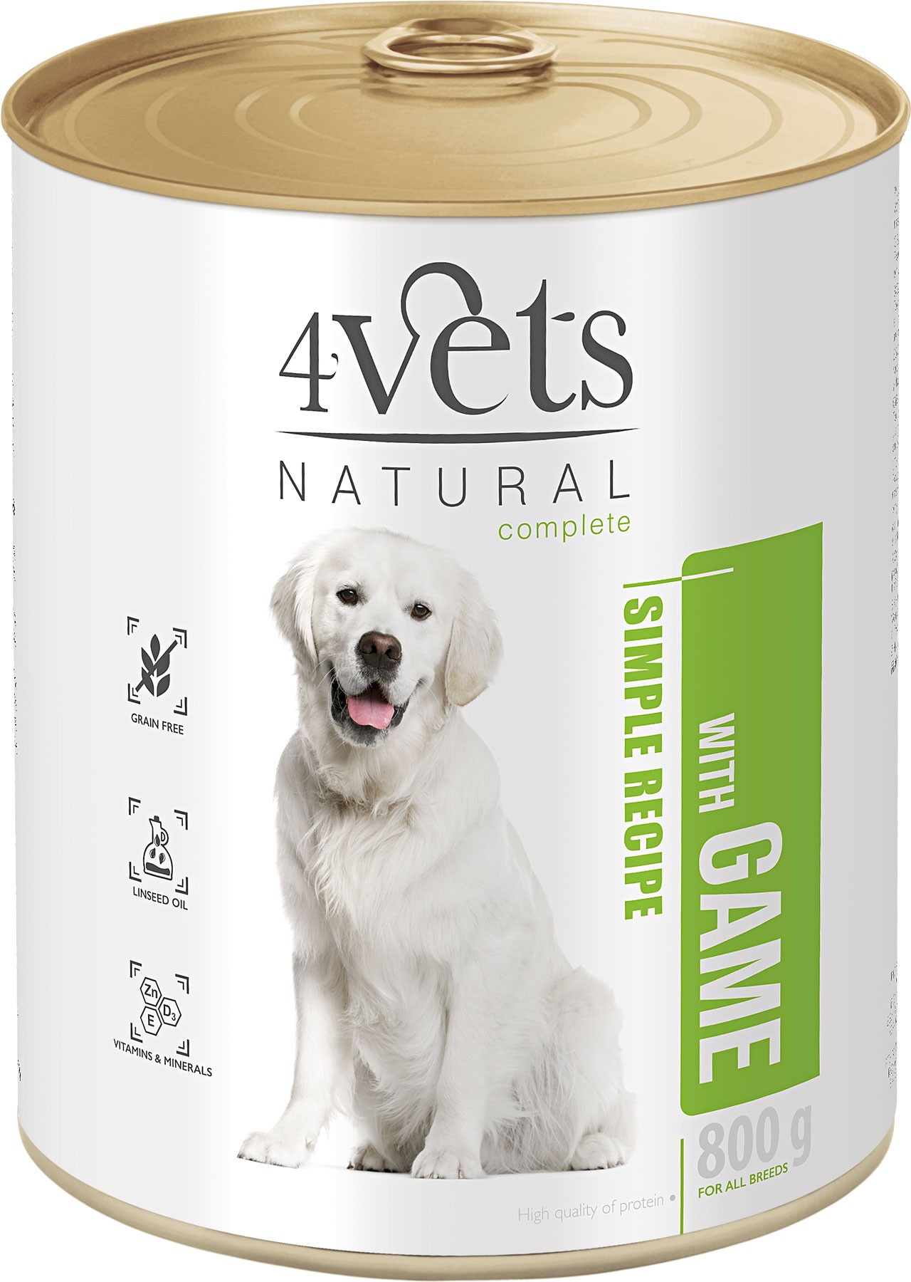 4Vets Natural dziczyzna adult 800 g