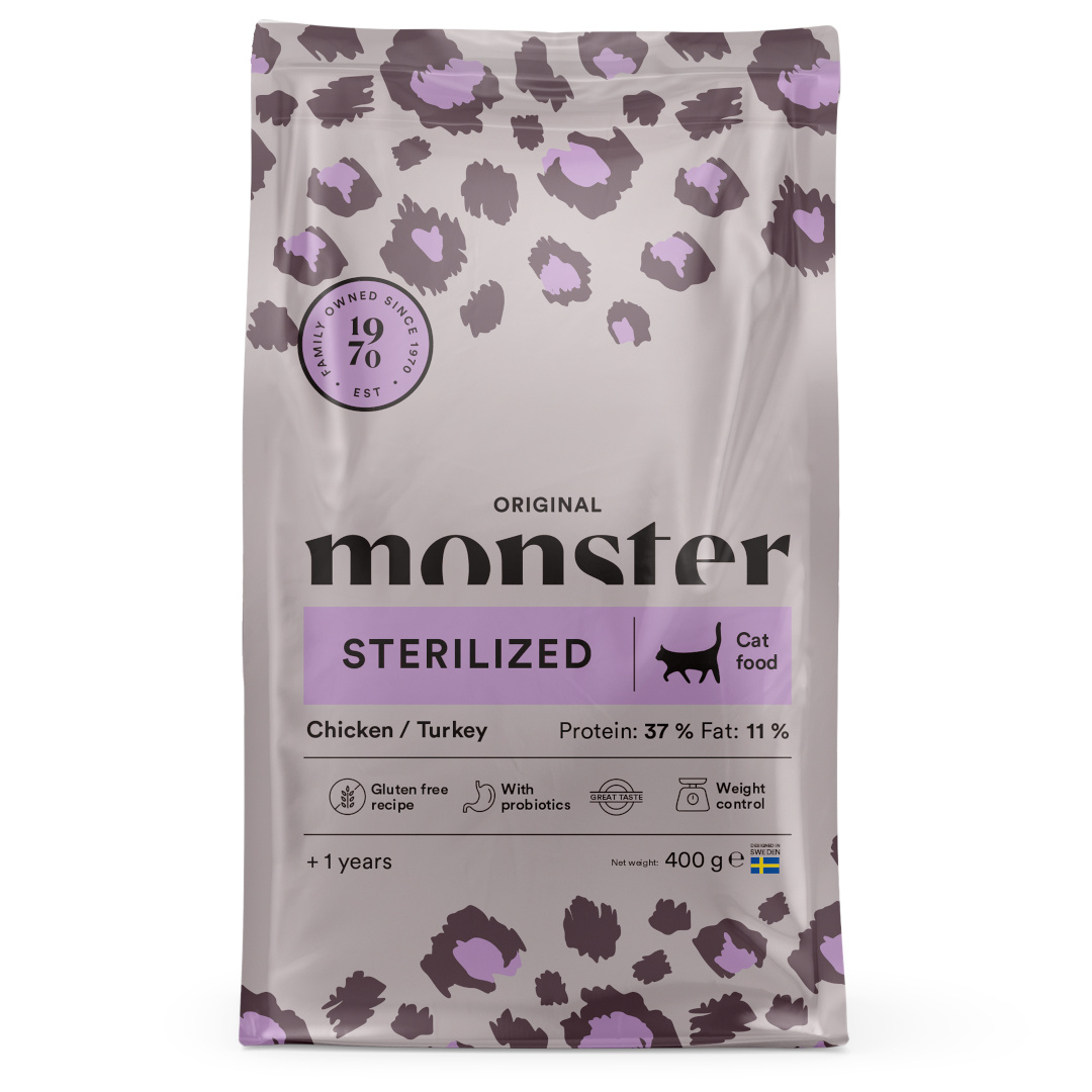 Monster Original Sterilised indyk, kurczak adult 400 g