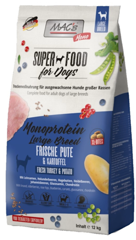 MAC's Superfood Mono indyk adult duże rasy 12 kg