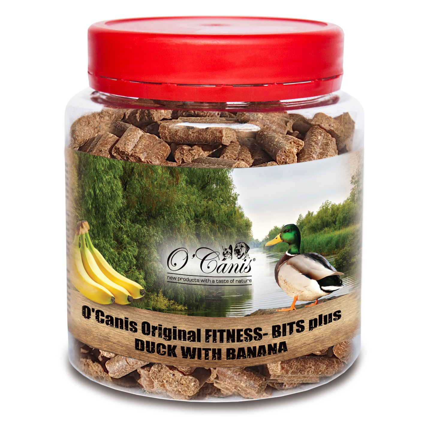 O'Canis Fitness-Bits Plus kaczka z bananem 400 g