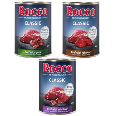 Rocco Classic dziczyzna, dzik, renifer, wołowina adult 400 g × 6