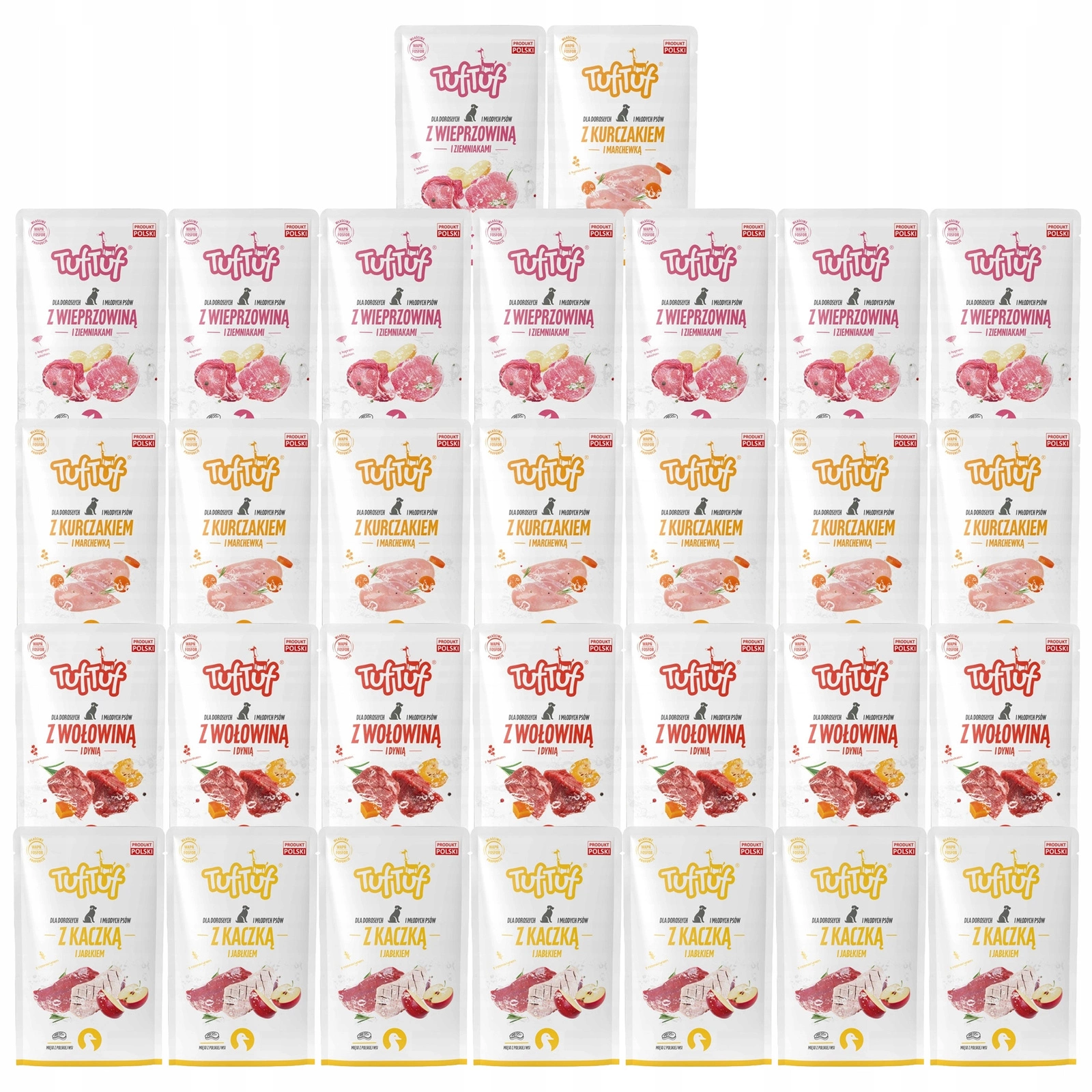 Tuf Tuf kaczka, kurczak, wieprzowina, wołowina adult 300 g × 30
