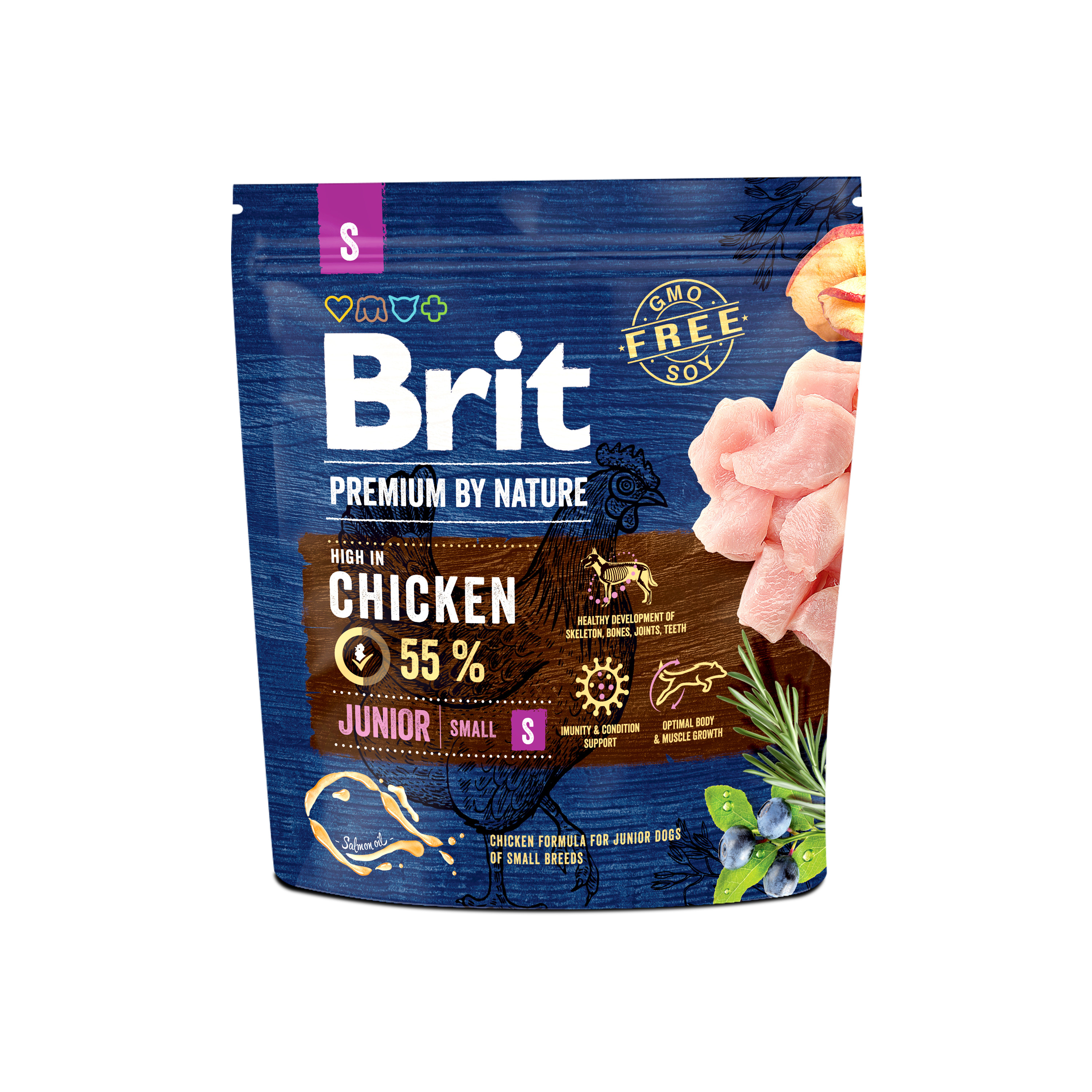 Brit By Nature kurczak junior małe rasy 3 kg