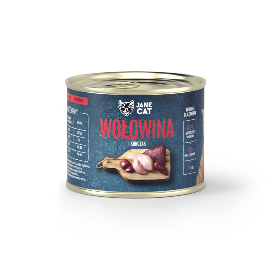 Jane Cat For Cats kurczak, wołowina adult 200 g
