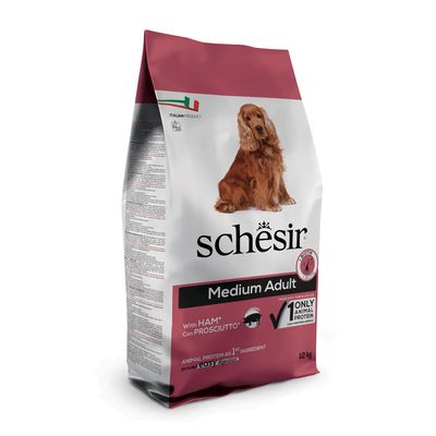 Schesir Dog Dry szynka adult średnie rasy, duże rasy 12 kg