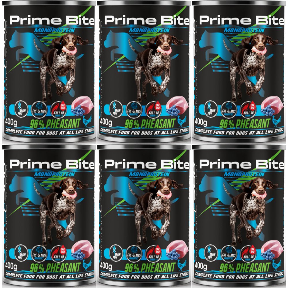 Game Dog Prime Bite bażant 400 g × 6