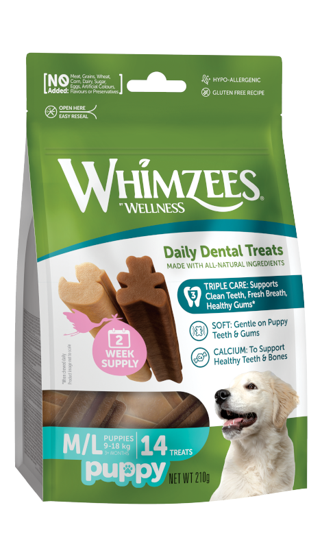 Whimzees Puppy puppy średnie rasy, duże rasy 15 g × 14