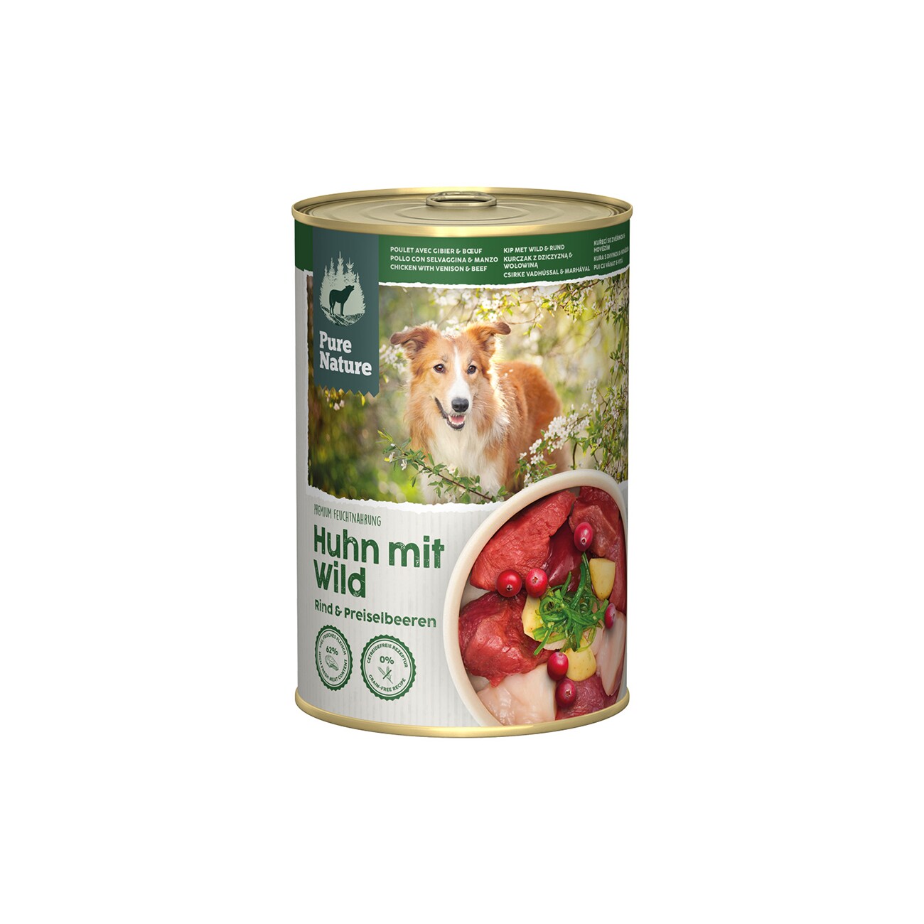 Pure Nature kurczak, dziczyzna, wołowina adult 400 g × 6