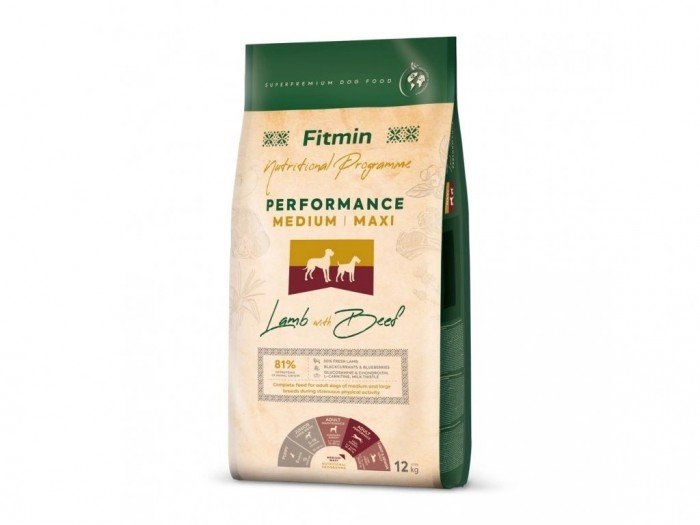 Fitmin Medium Maxi Performance jagnięcina, wołowina adult średnie rasy, duże rasy 12 kg