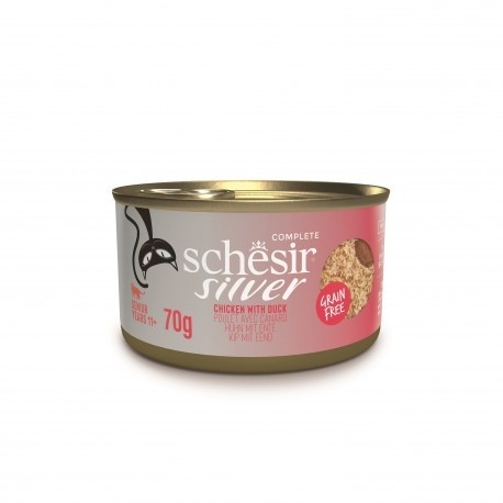 Schesir Silver kurczak, kaczka pasztet senior 70 g