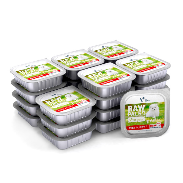 VetExpert Raw Paleo wołowina puppy małe rasy 150 g × 24