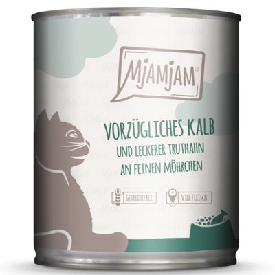 MjAMjAM cielęcina, indyk z marchewką adult 800 g × 6