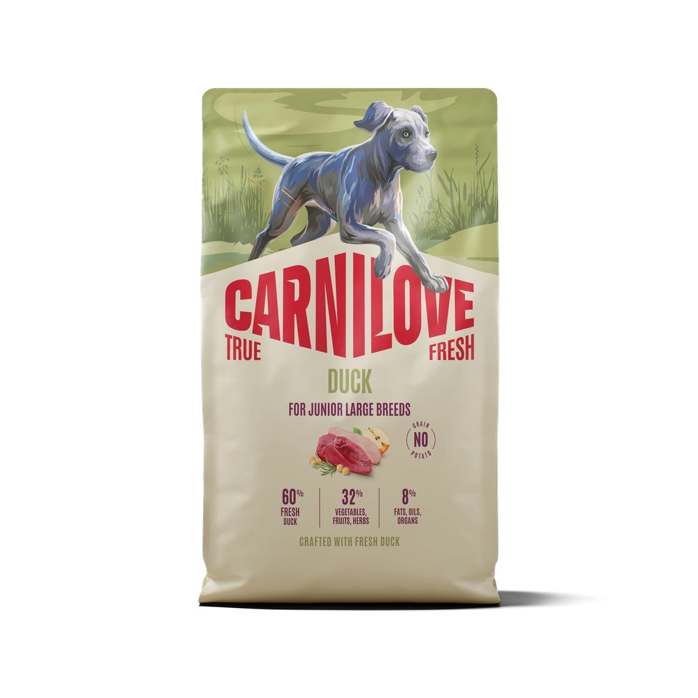 Carnilove True Fresh kaczka junior duże rasy 4 kg
