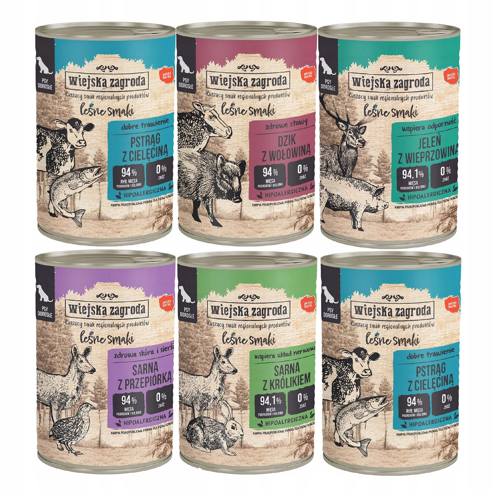 Wiejska Zagroda Leśne Smaki 400 g × 6