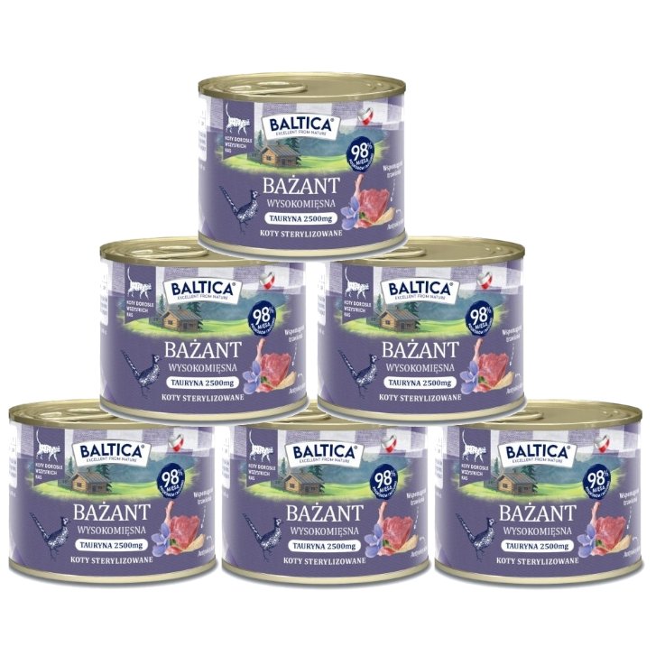 Baltica Sterilised bażant adult 185 g × 6