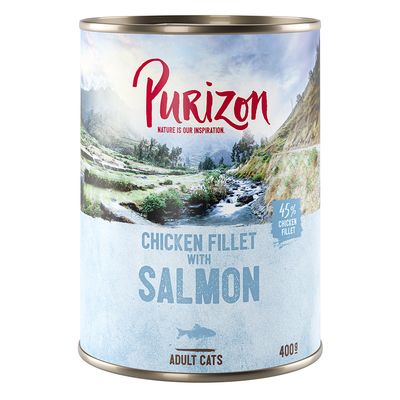 Purizon kurczak, łosoś w bulionie adult 400 g × 6