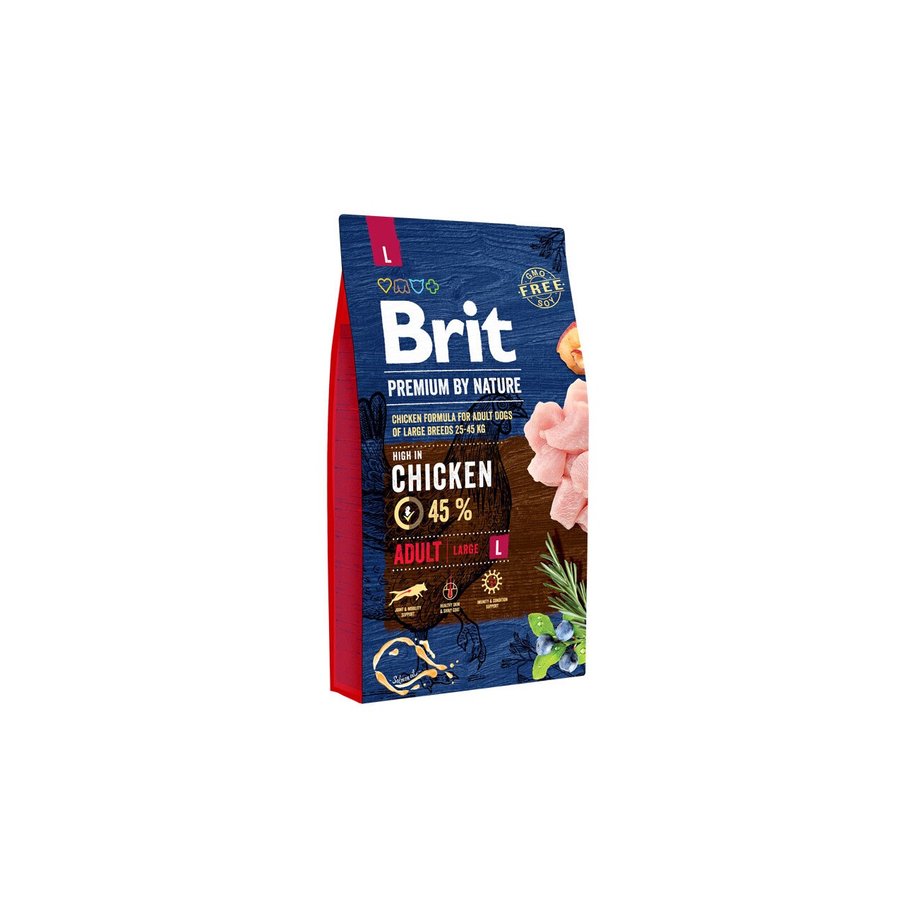 Brit By Nature kurczak adult duże rasy 8 kg